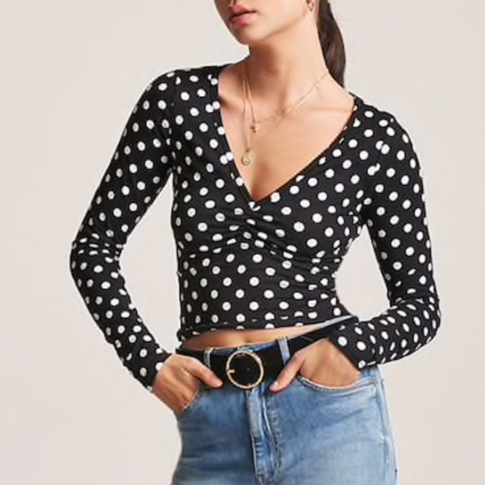 Polka dot crop top